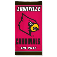 Louisville Cardinals Towel 30x60 Beach Style