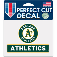 Oakland Athletics Decal 4.5x5.75 Perfect Cut Color - Special Order