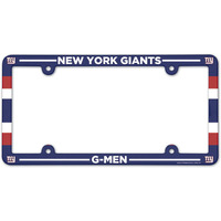 New York Giants License Plate Frame Plastic Full Color Style