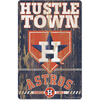 Houston Astros Sign 11x17 Wood Slogan Design