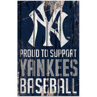 New York Yankees Sign 11x17 Wood Proud to Support Design