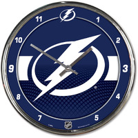 Tampa Bay Lightning Clock Round Wall Style Chrome