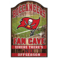Tampa Bay Buccaneers Sign 11x17 Wood Fan Cave Design