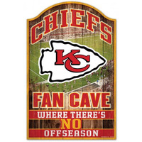 Kansas City Chiefs Sign 11x17 Wood Fan Cave Design