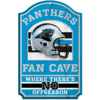 Carolina Panthers Wood Sign - 11"x17" Fan Cave Design