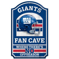 New York Giants Wood Sign - 11"x17" Fan Cave Design