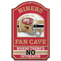 San Francisco 49ers Wood Sign - 11"x17" Fan Cave Design