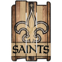 New Orleans Saints Sign 11x17 Wood Fence Style