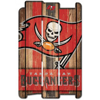 Tampa Bay Buccaneers Sign 11x17 Wood Fence Style
