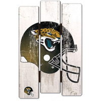 Jacksonville Jaguars Sign 11x17 Wood Fence Style