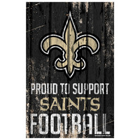 New Orleans Saints Sign 11x17 Wood Proud to Support Design