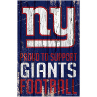New York Giants Sign 11x17 Wood Proud to Support Design