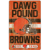 Cleveland Browns Sign 11x17 Wood Slogan Design