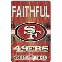 San Francisco 49ers Sign 11x17 Wood Slogan Design