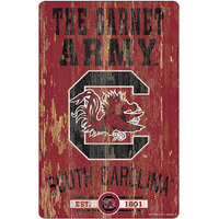 South Carolina Gamecocks Sign 11x17 Wood Slogan Design