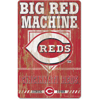 Cincinnati Reds Sign 11x17 Wood Slogan Design