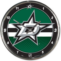 Dallas Stars Round Chrome Wall Clock