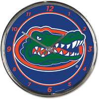 Florida Gators Round Chrome Wall Clock