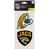 Jacksonville Jaguars Decal 4x4 Perfect Cut Set of 2