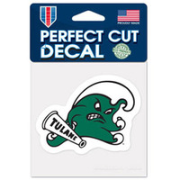 Tulane Green Wave Decal 4x4 Perfect Cut Color