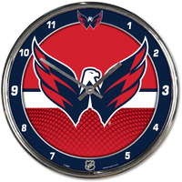 Washington Capitals Clock Round Wall Style Chrome
