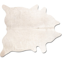 6' X 7' Off White Natural Cowhide Area Rug