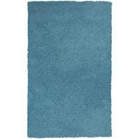 5' X 7' Highlighter Blue Plain Indoor Area Rug