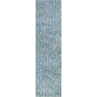 8' Seafoam Heather Indoor Shag Runner Rug