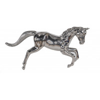Large Silver Horse Statue