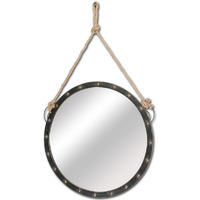 27" Round Metal Frame Wall Mirror