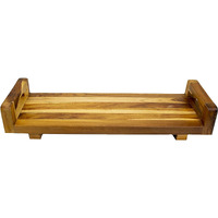 29" Natural Teak Wood Bath Tray And Seat With Handles