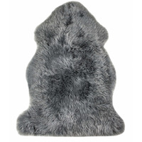 2' X 3' Warm Gray New Zealand Natural Sheepskin Rug
