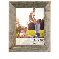 14X18 Natural Weathered Grey Picture Frame With Plexiglass Holder
