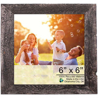 8"X8" Rustic Smoky Black Picture Frame