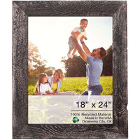 18X24 Rustic Smoky Black Picture Frame With Plexiglass Holder