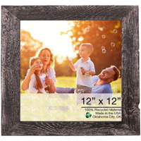 12X12 Rustic Smoky Black Picture Frame