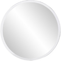 12" X 12" Minimalist Round Mirror With Beveled Edge