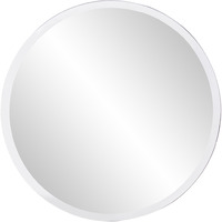 28" X 28" Minimalist Round Mirror With Beveled Edge