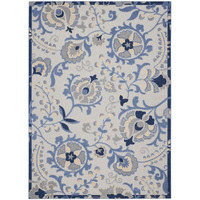 7 X 10 Blue And Gray Indoor Outdoor Area Rug