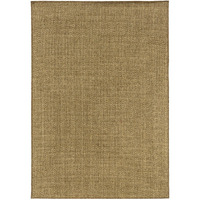 9X13 Solid Tan Indoor Outdoor Area Rug