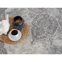 2 X 6 Gray Distressed Medallion Area Rug