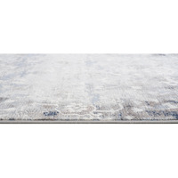2 X 5 Navy And Beige Distressed Vines Area Rug
