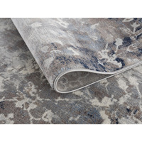 2 X 8 Navy And Beige Distressed Vines Runner Rug