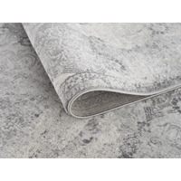 2 X 8 Gray Distressed Trellis Pattern Runner Rug