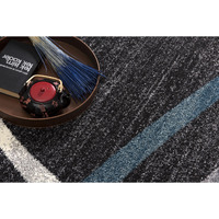 4 X 6 Distressed Black And Gray Abstract Area Rug