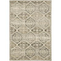 8 X 11 Ivory And Gray Floral Trellis Indoor Area Rug