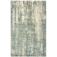 6 X 9 Blue And Gray Abstract Splash Indoor Area Rug