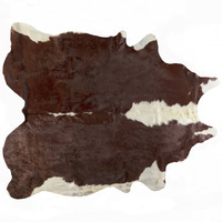6' X 7' Brown And White Natural Cowhide Area Rug
