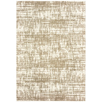8X11 Ivory And Gray Abstract Strokes Area Rug