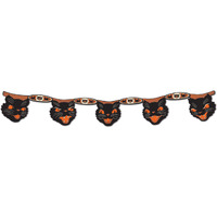 Vintage Halloween Jointed Cat Streamer